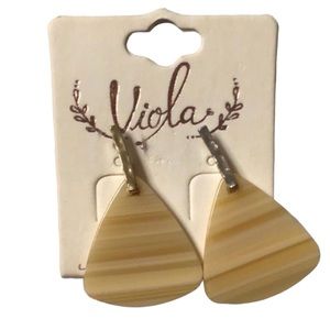 Viola Triangle Stud Drop Earrings (NWT)